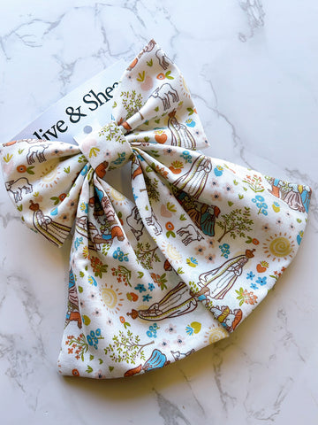 Our Lady of Fatima Hair Bow