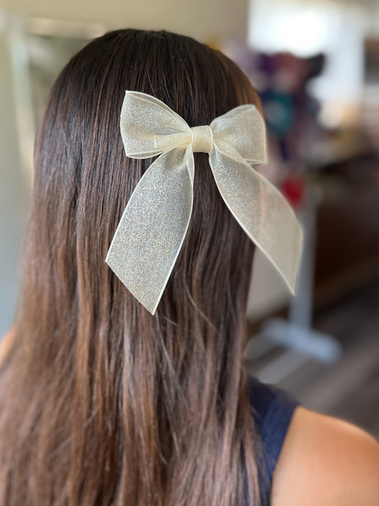 Gold Shimmer Twinkle Hair Bow