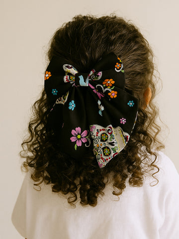 Dia De Los Muertos Halloween Hair Bow