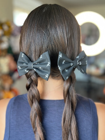 Wednesday Pigtail Hair Bow Set