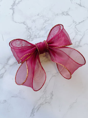 Sheer Delight Red Hair Bow
