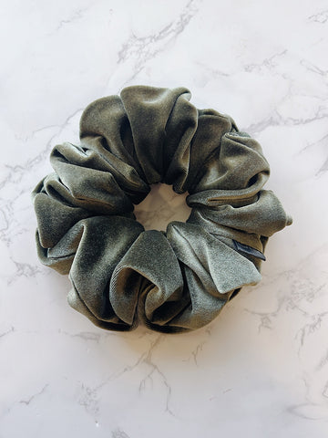Green Velvet Scrunchie