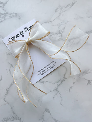 Sheer Delight Ivory Hair Bow