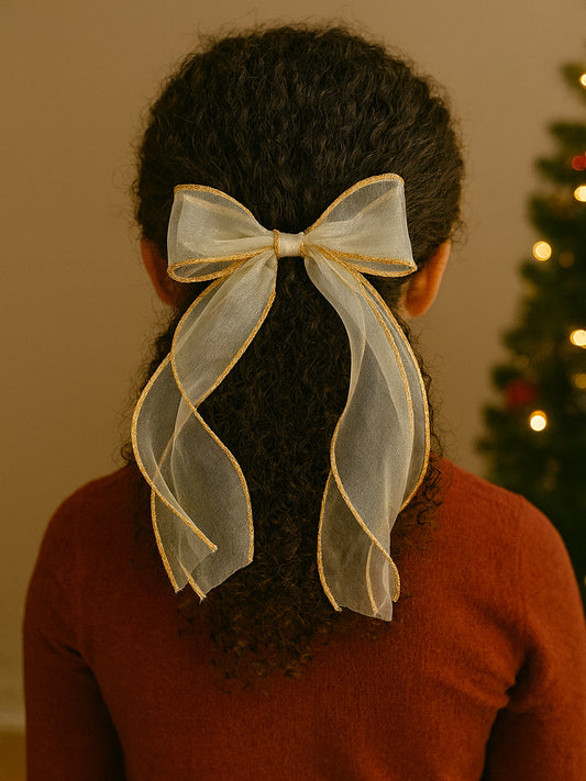 Sheer Delight Ivory Hair Bow