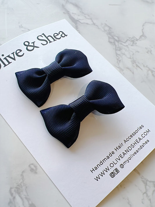 Textured Mini Hair Bow Set