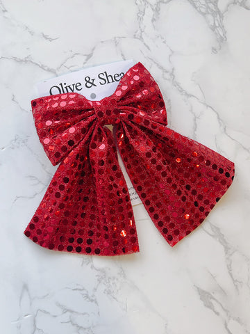 Ruby Red Hair Bow