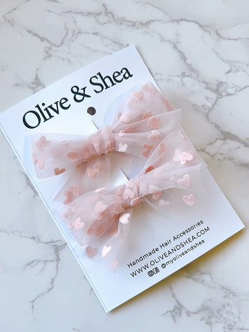 Temptress Pigtail Hand Tied Hair Bow Set