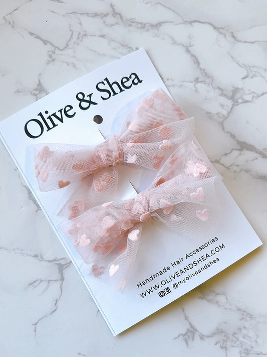 Temptress Pigtail Hand Tied Hair Bow Set