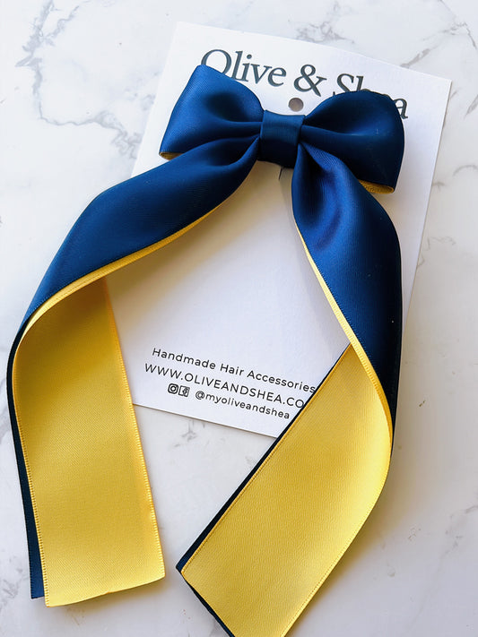 Two Tone Satin Hair Bow