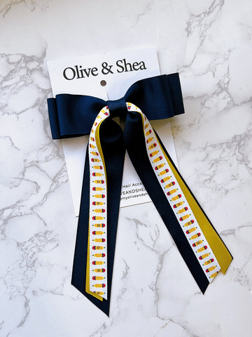 Back to School Pencil Hair Bow