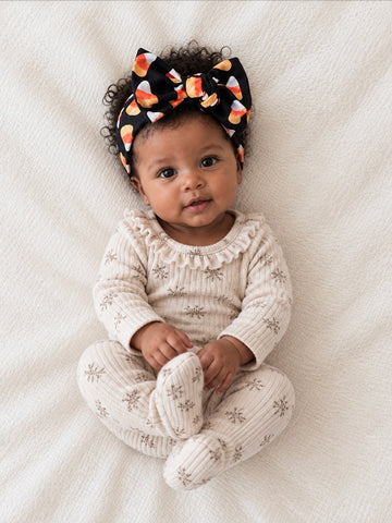 Candy Corn Baby Bow Headwrap