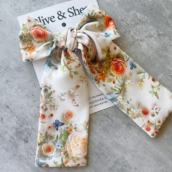 Handmade floral hair bow