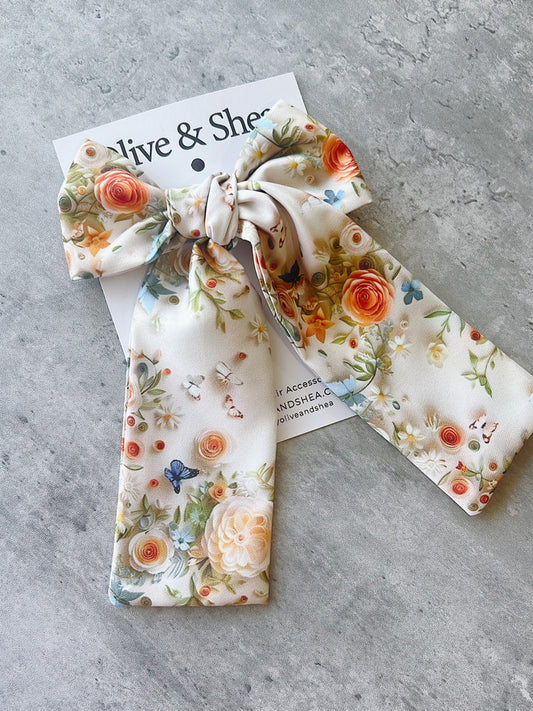 Handmade floral hair bow