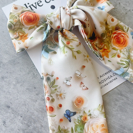 Handmade floral hair bow