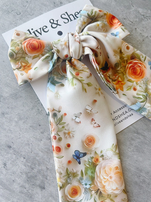 Handmade floral hair bow