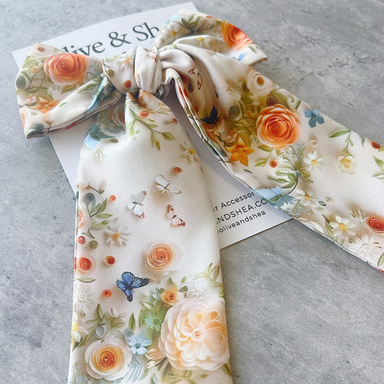 Handmade floral hair bow