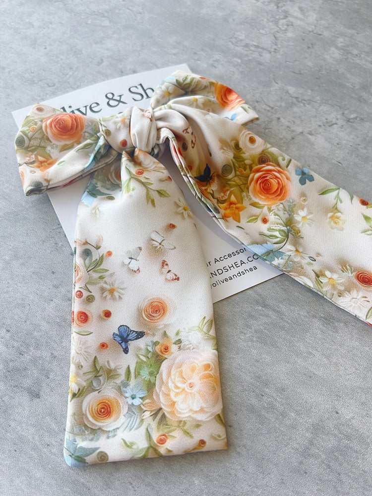 Handmade floral hair bow