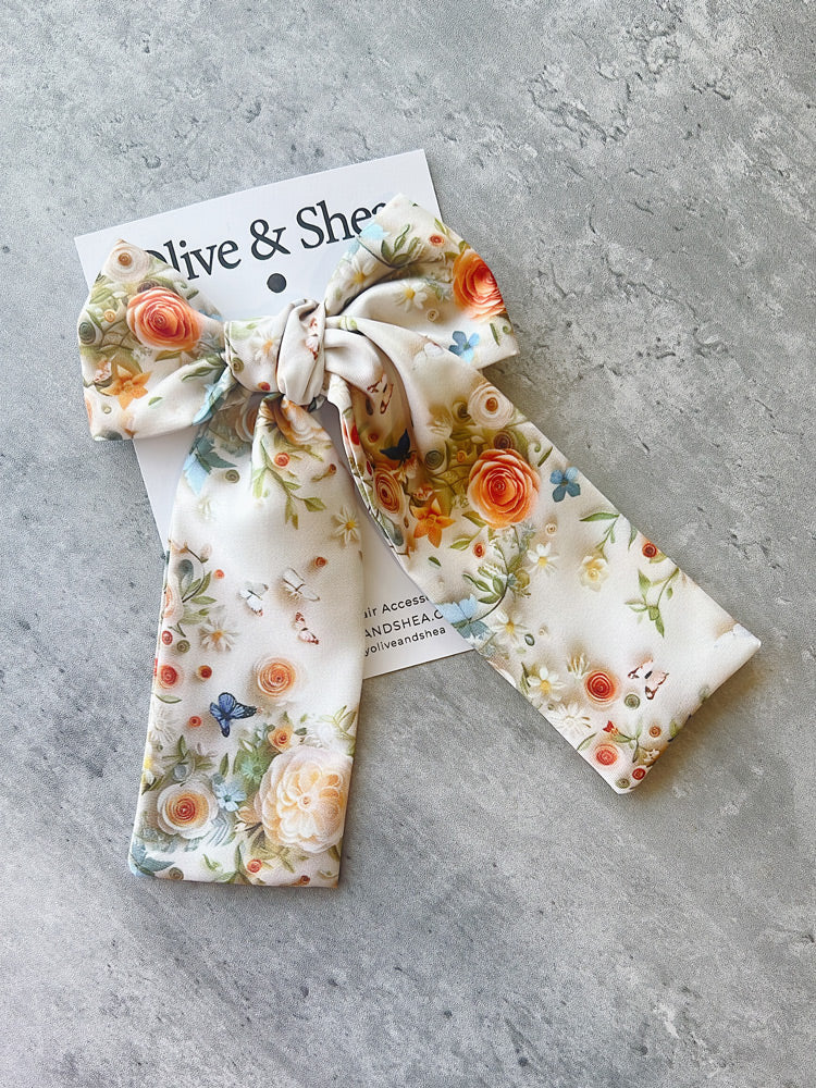 Handmade floral hair bow
