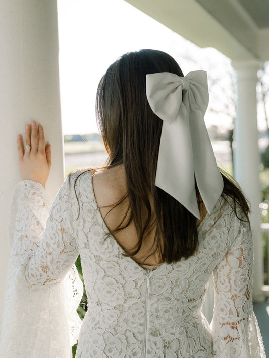 Matte Satin Bridal Bow