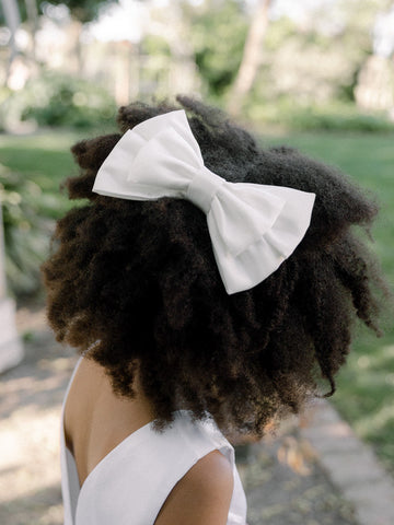 Layered Tail-Less Bridal Flower Girl Satin Bow
