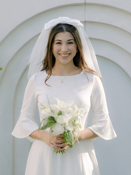Bridal Veil with Double Layer Bow