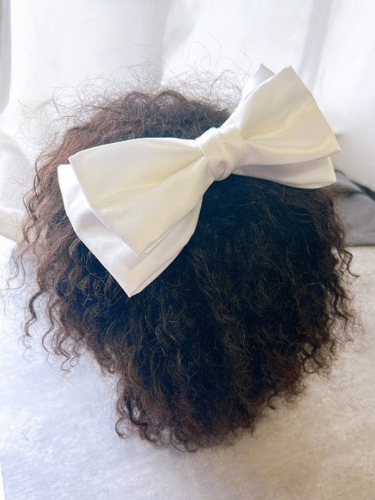 Camille Tail-Less Bridal Satin Bow