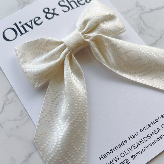 Satin hair bow