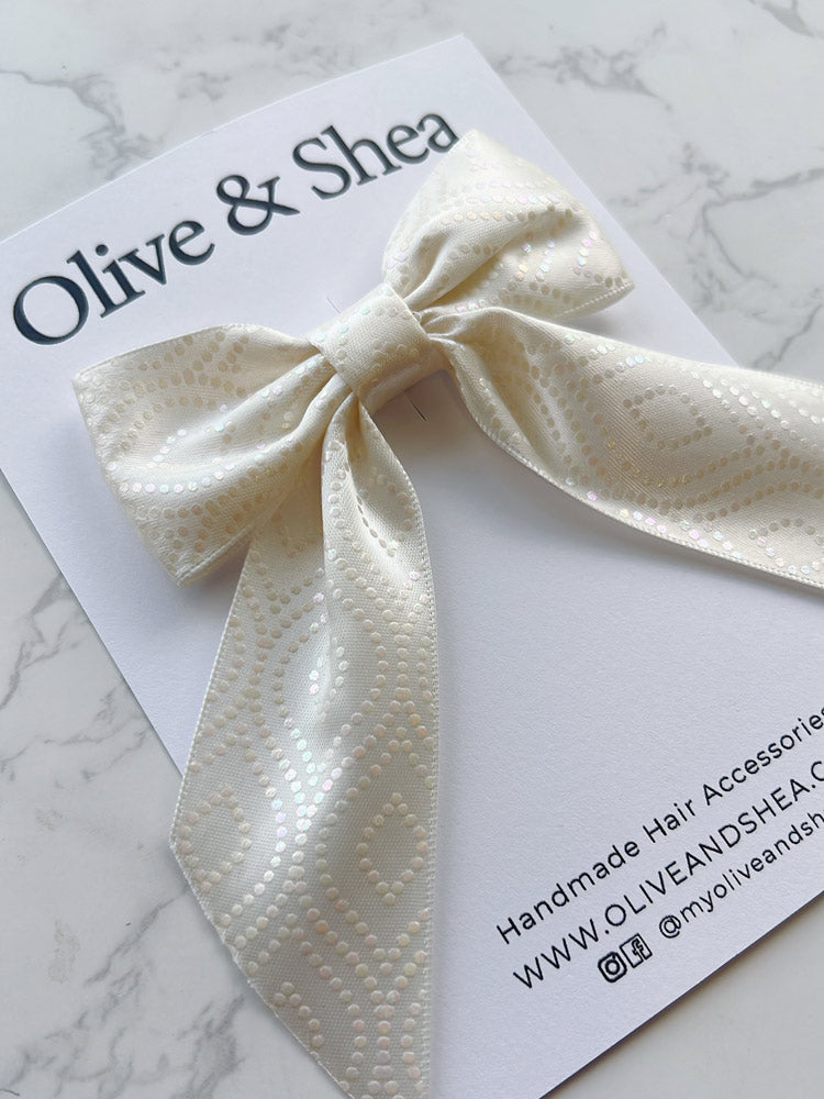 Satin hair bow